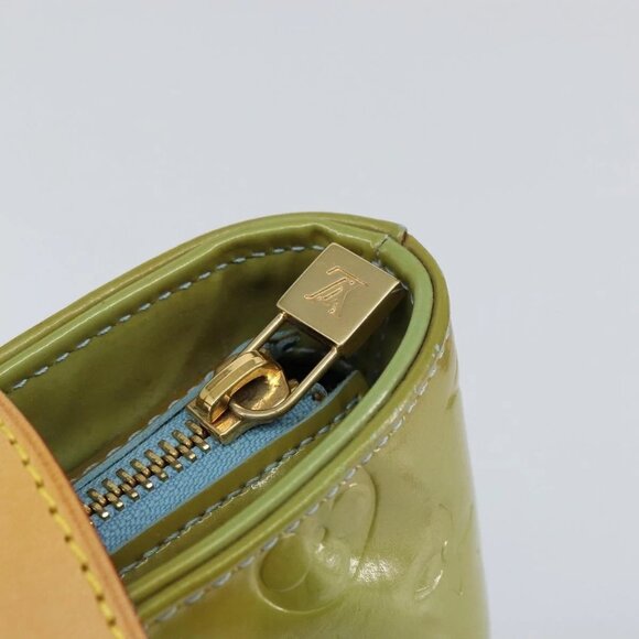 LOUIS VUITTON Monogram Vernis Houston Hand Bag Baby Blue M91005 LV Auth hk3138 - Picture 10 of 16